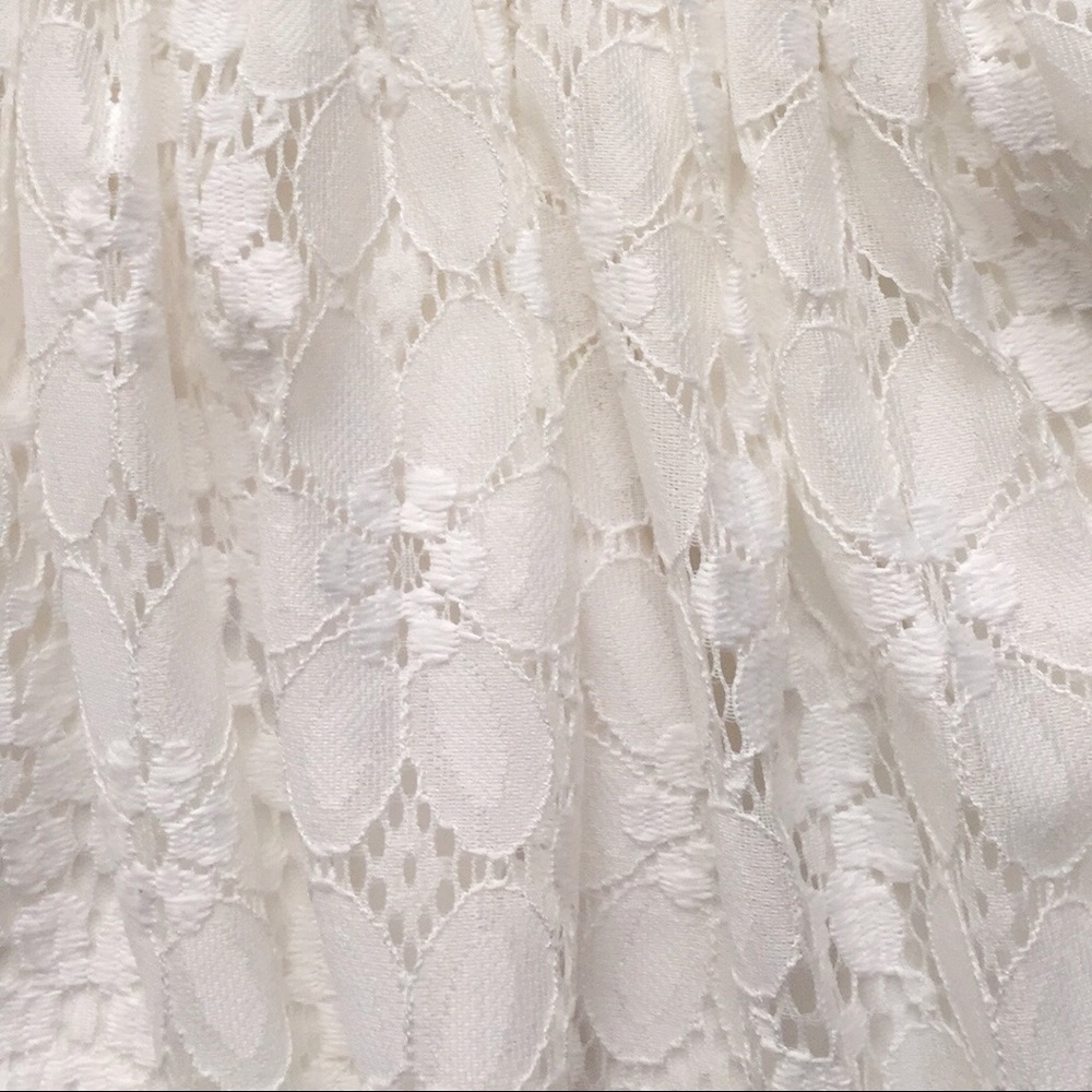 Strapless sweetheart white lace dress with belt - Picture 5 of 5
